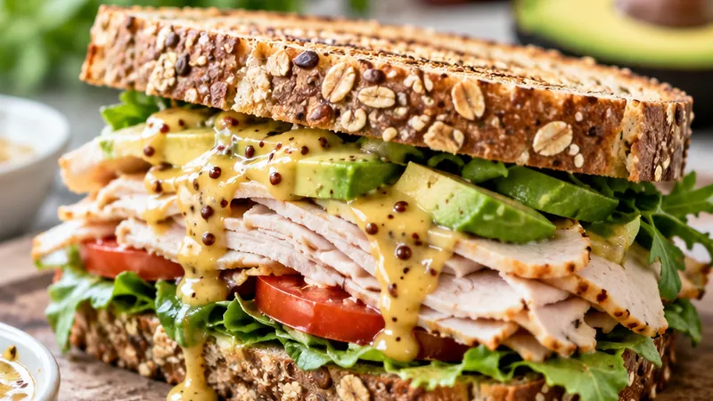 Honey Mustard Turkey Avocado Sandwich