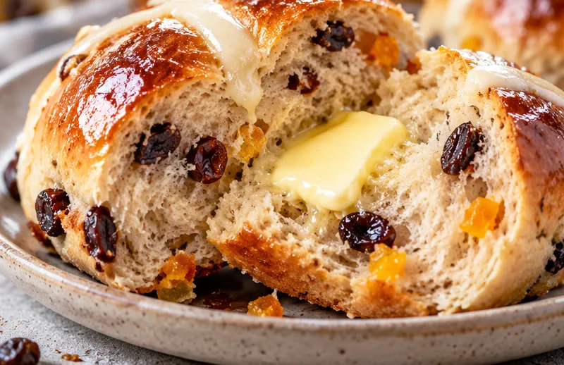 Hot Cross Buns, ready to serve