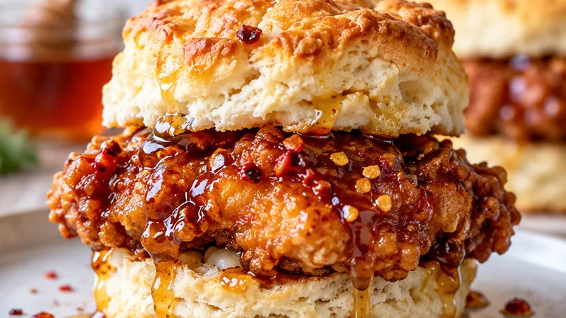 Hot Honey Chicken Biscuits