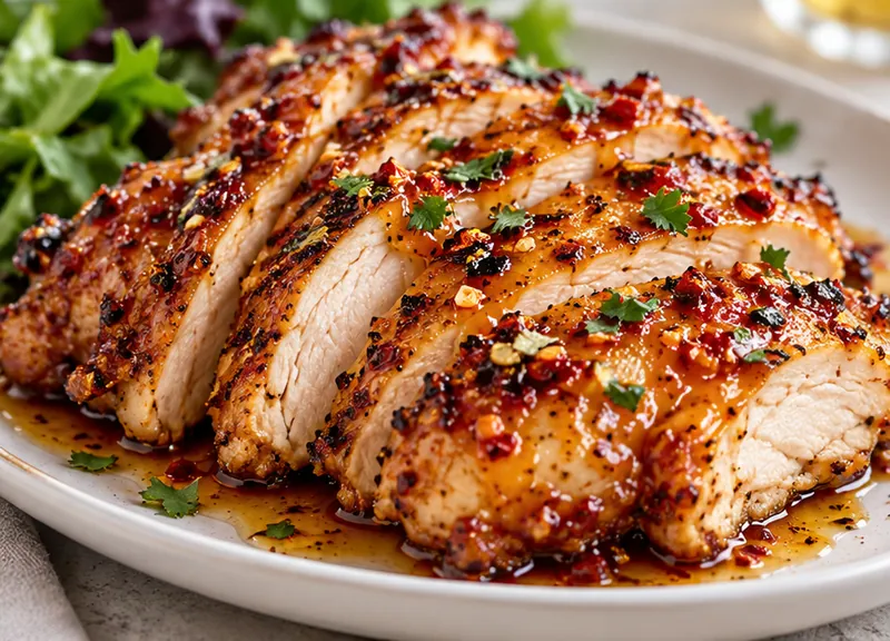 Hot Honey Chicken Recipe, ready to serve