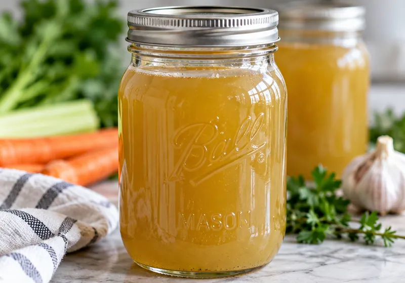 How to Make Chicken Stock, ready to serve