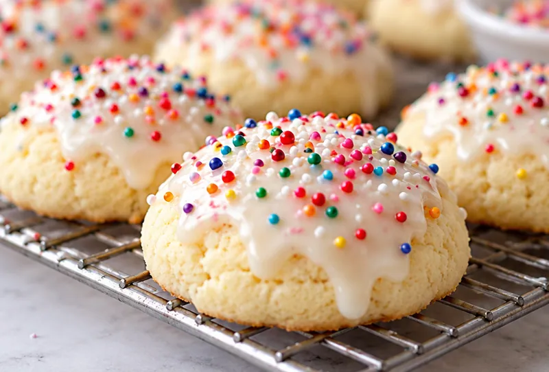 Italian Ricotta Cookies, ready to serve