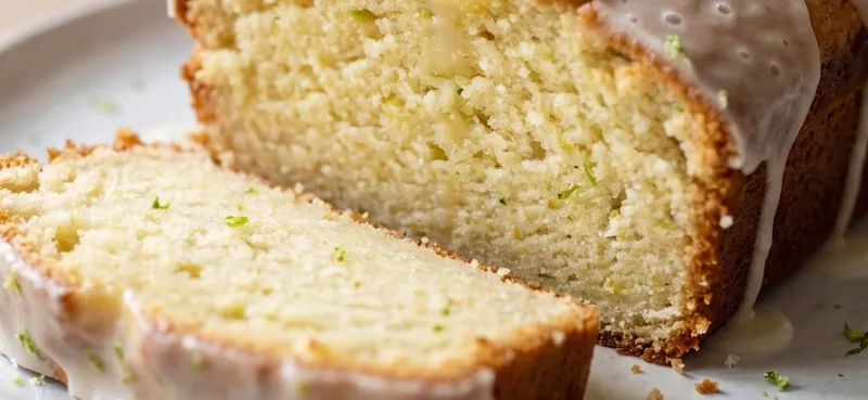 Key Lime Pound Cake, ready to serve