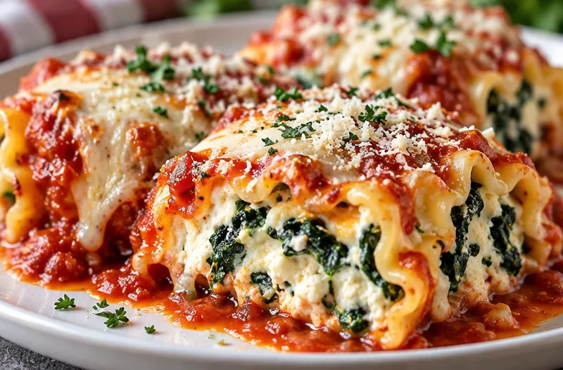 Lasagna Roll Ups Recipe, ready to serve