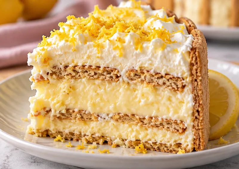 Lemon Carlota Recipe, ready to serve