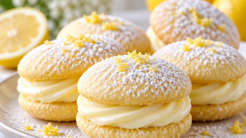 Lemon Cookies with Lemon Cream