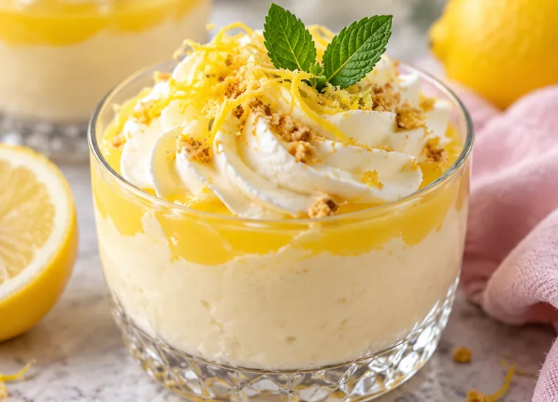 Lemon Mousse Recipe, ready to serve