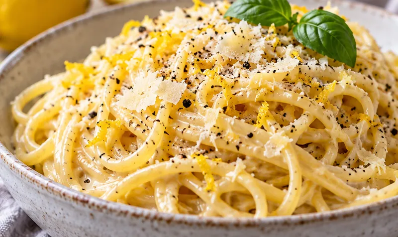 Lemon Pasta Recipe, ready to serve