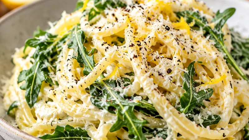 Lemon Ricotta Pasta with Arugula