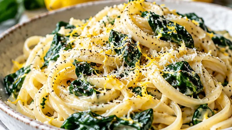 Lemon Spinach Pasta Recipe