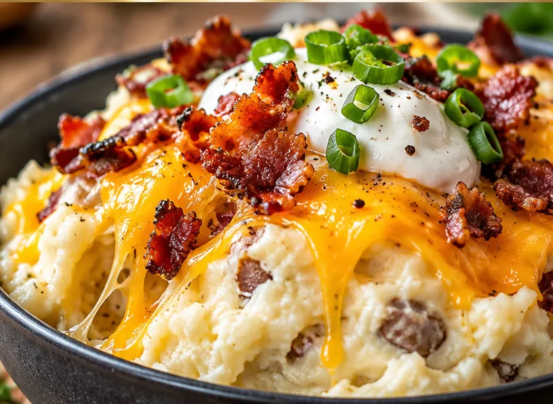 Loaded Mashed Potatoes Recipe, ready to serve
