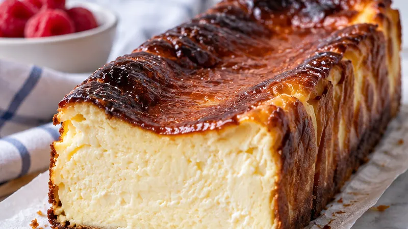 Loaf Pan Basque Cheesecake