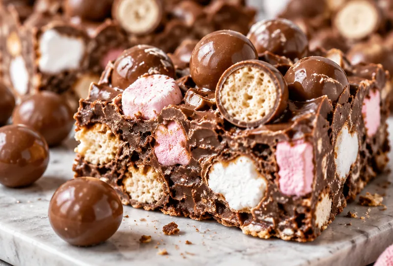 Maltesers Rocky Road Recipe, ready to serve