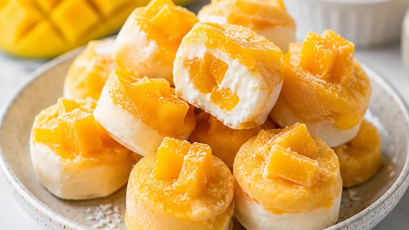 Mango Greek Yogurt Frozen Bites (Snackable Treats)