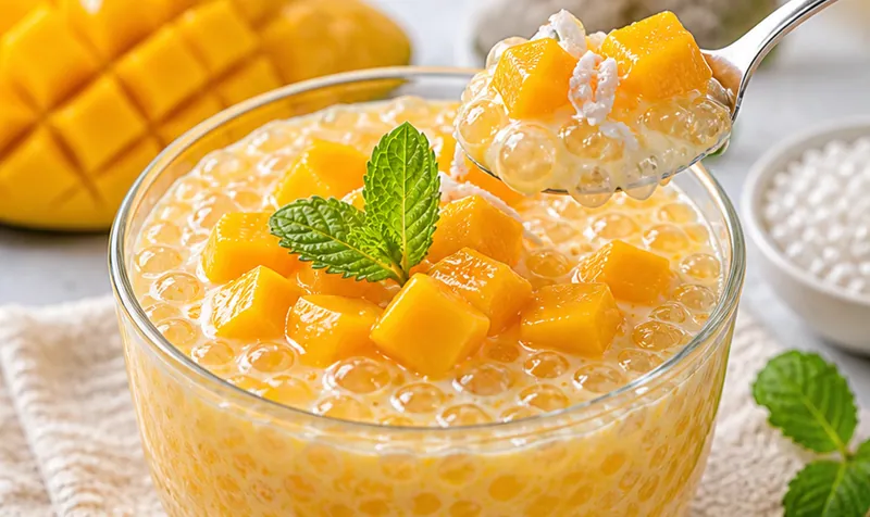 Mango Sago Dessert, ready to serve