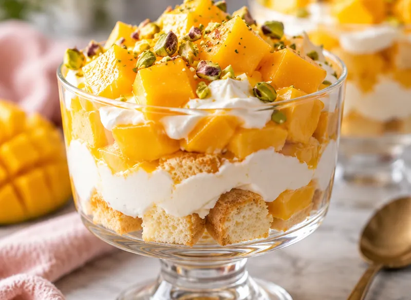Mango Trifle Recipe, ready to serve
