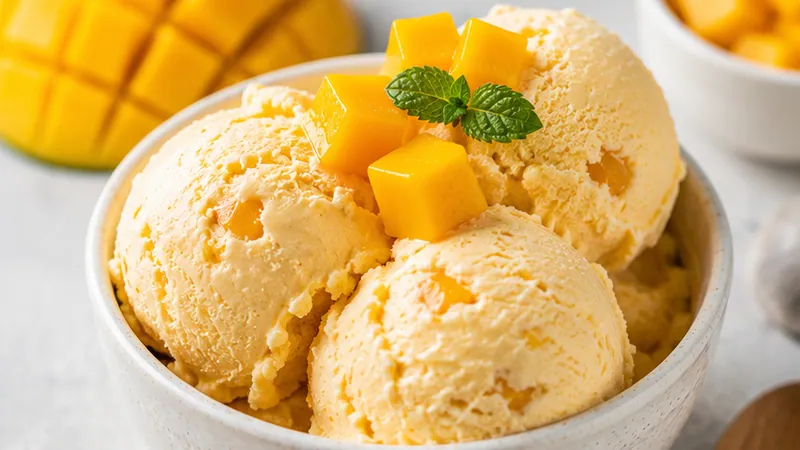 Mango Yogurt Ice Cream (No Churn, 3-Ingredient)