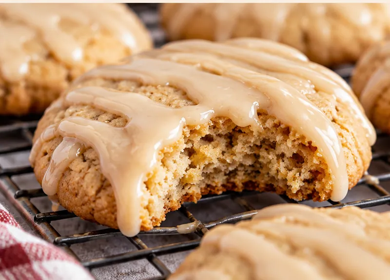 Maple Cookies with Maple Icing, ready to serve