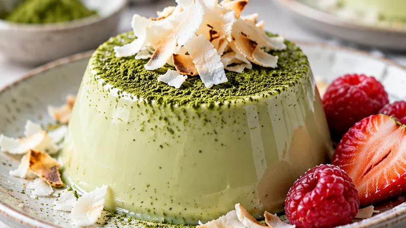 Matcha Coconut Panna Cotta