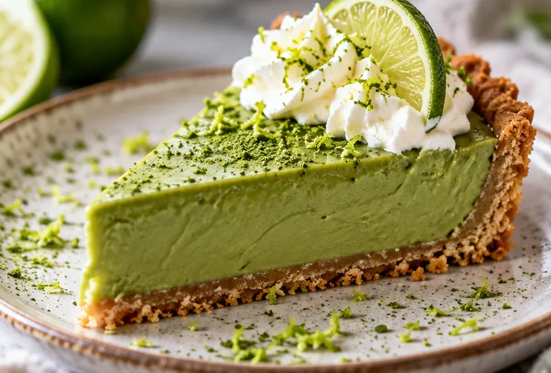 Matcha Lime Tart Recipe, ready to serve