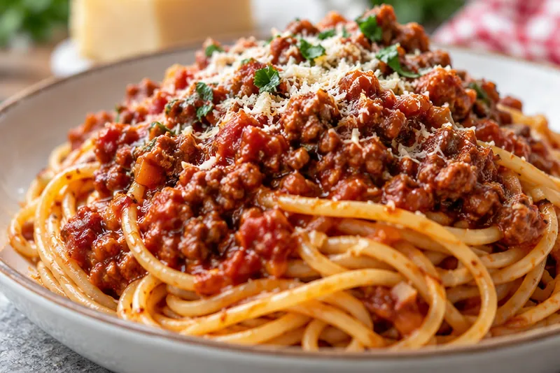 Classic Meat Sauce Recipe, ready to serve