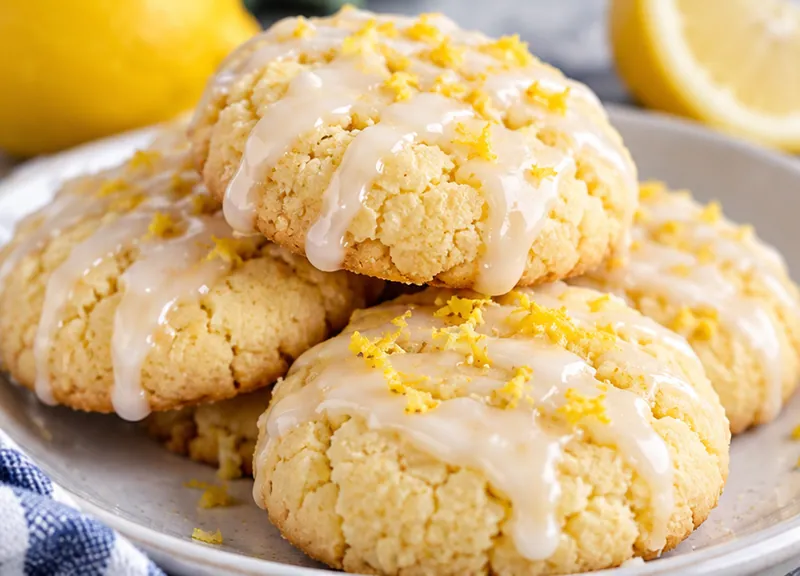 Meltaway Zesty Lemon Cookies, ready to serve
