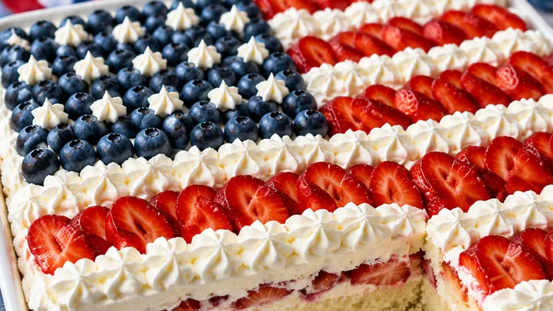 Memorial Day Flag Cake