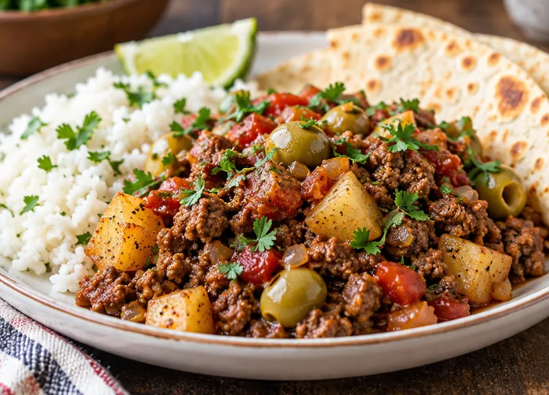 Mexican Picadillo Recipe, ready to serve