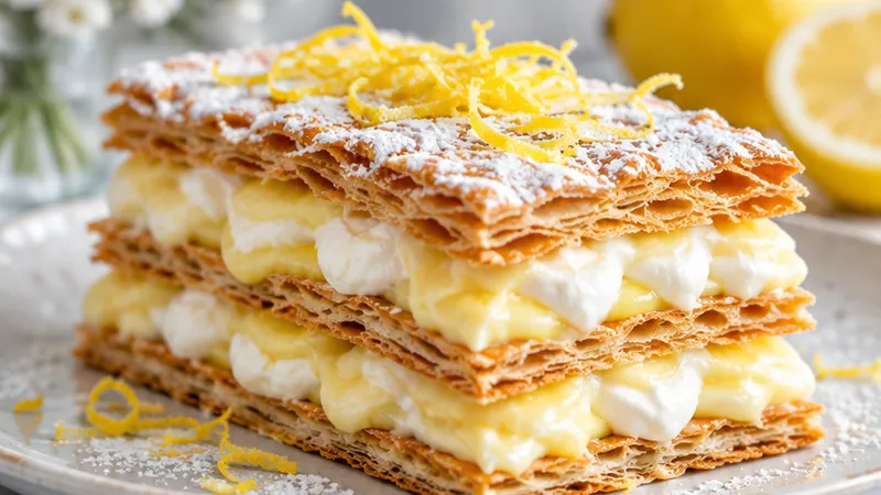Millefeuille with Yogurt and Lemon Cream