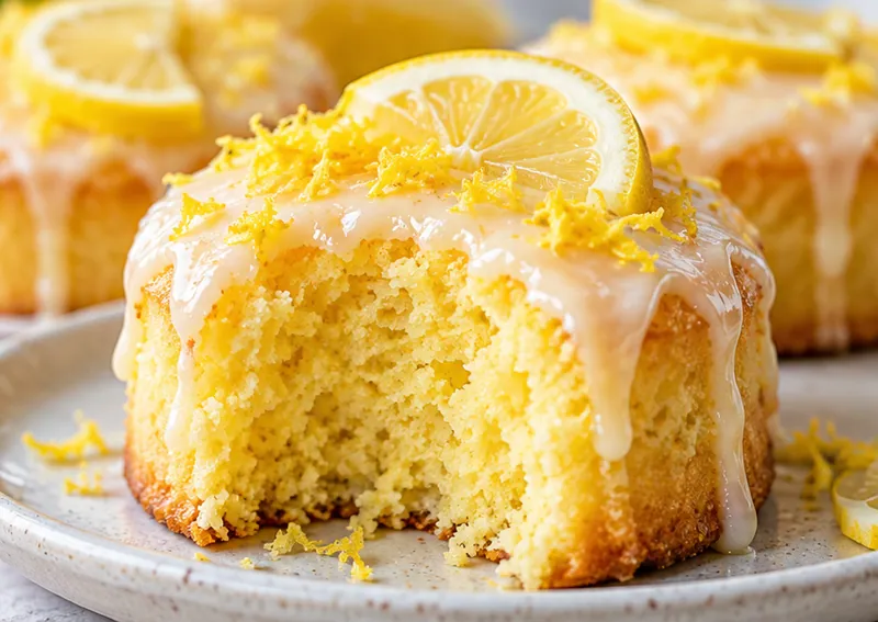 Mini Lemon Cakes, ready to serve