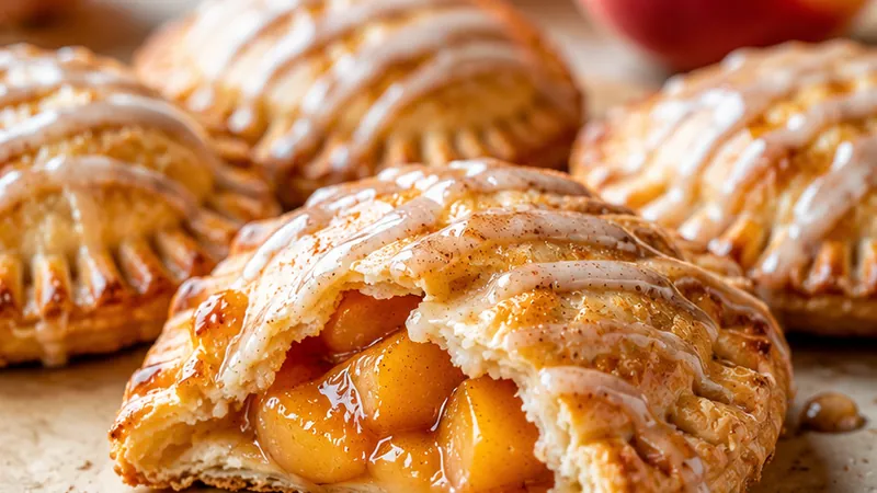 Mini Peach Hand Pies with Cinnamon Glaze