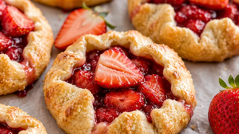 Mini Strawberry Galettes (Rustic Hand Pies)
