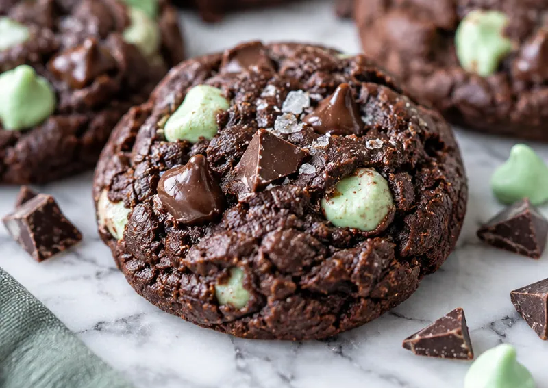 Mint Chocolate Cookies, ready to serve