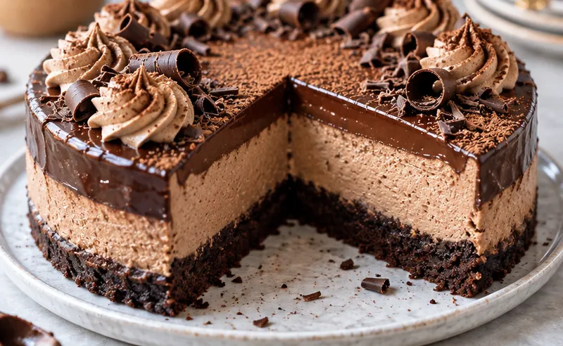 Mocha Mousse Dream Cake Recipe, ready to serve