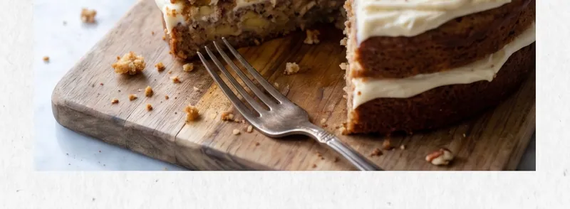 Hummingbird Cake, ready to serve