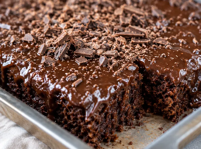Mole Cake from the Tray Recipe, ready to serve