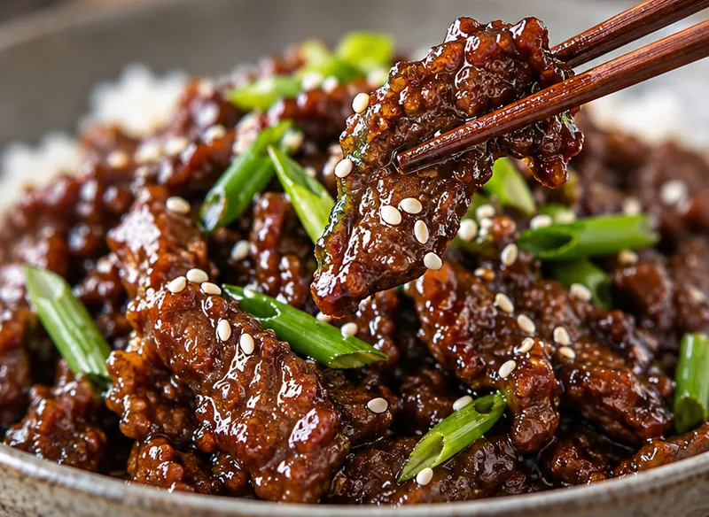 Mongolian Beef Recipe, ready to serve