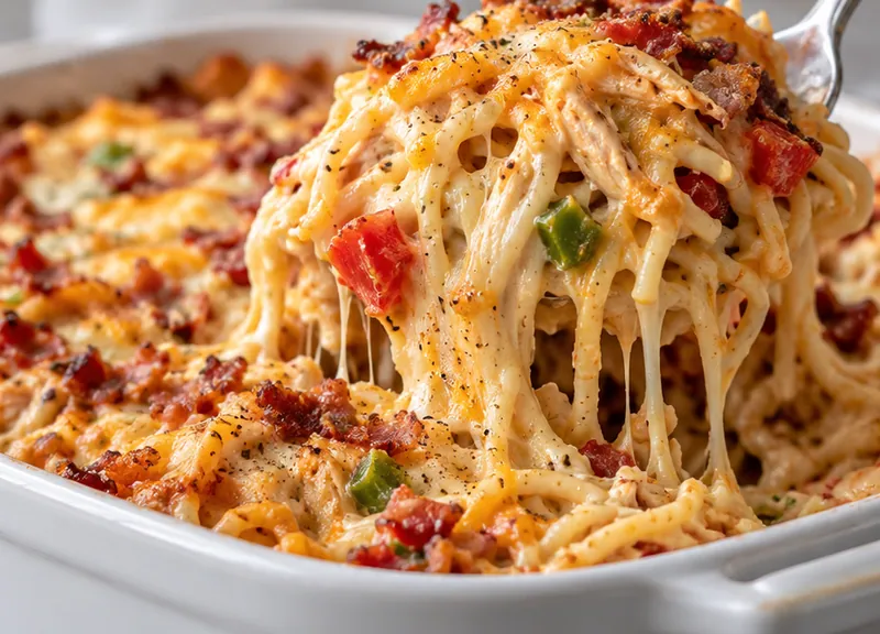 Monterey Chicken Spaghetti Recipe, ready to serve