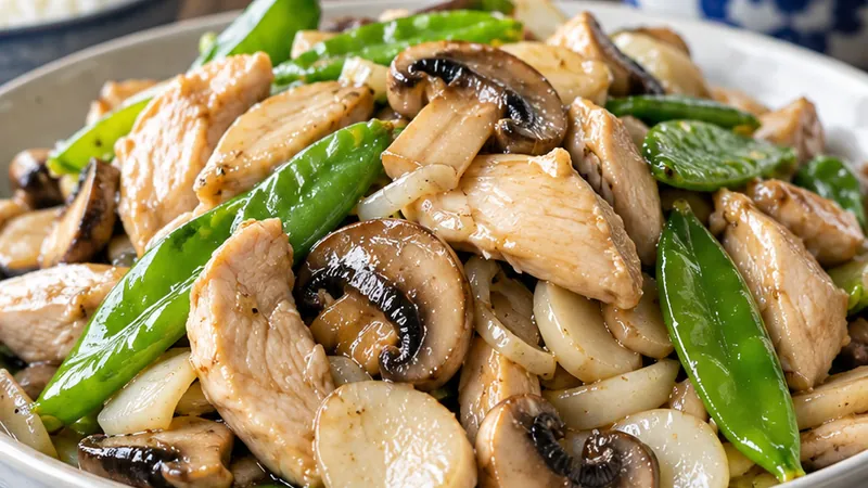 Moo Goo Gai Pan Chinese Chicken and Mushroom Stir Fry