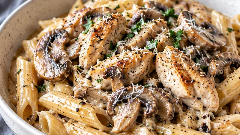 Mushroom Chicken Pasta Recipe