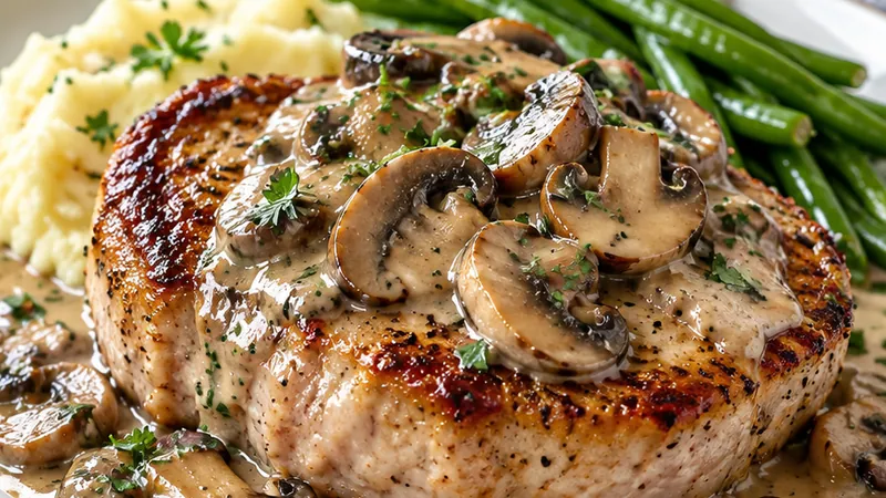 Mushroom Pork Chops Recipe