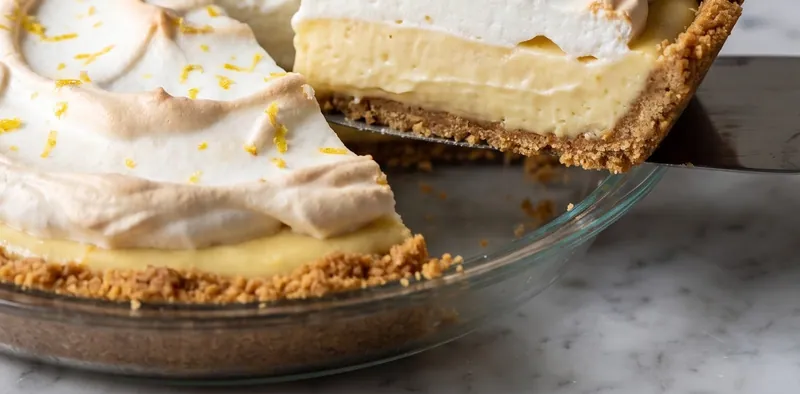 Lemon Icebox Pie, ready to serve