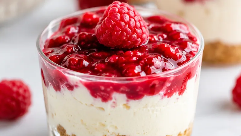 No-Bake Raspberry Cheesecake Cups
