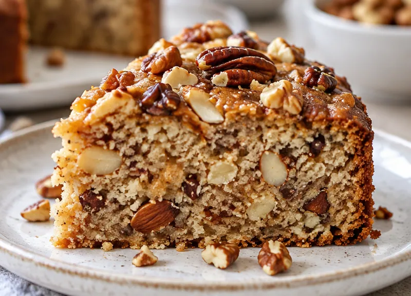 Nut Cake Recipe, ready to serve