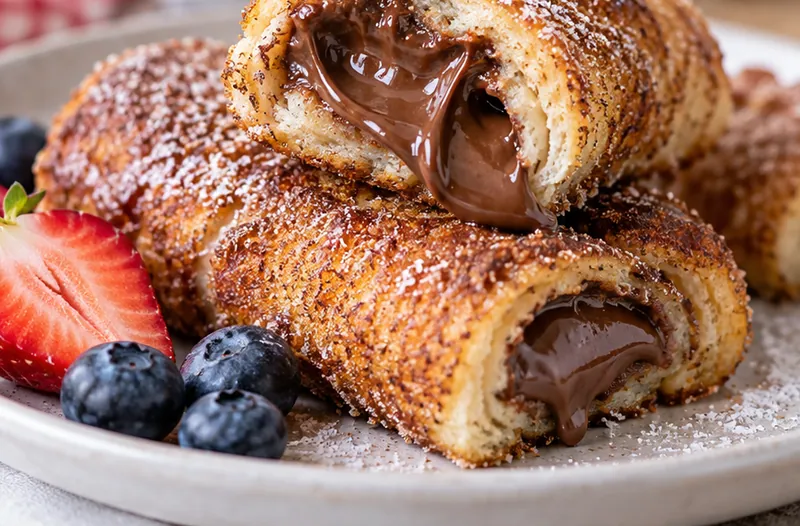 Nutella French Toast Rolls, ready to serve