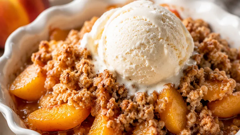 Old-Fashioned Peach Crisp with Fresh Peaches