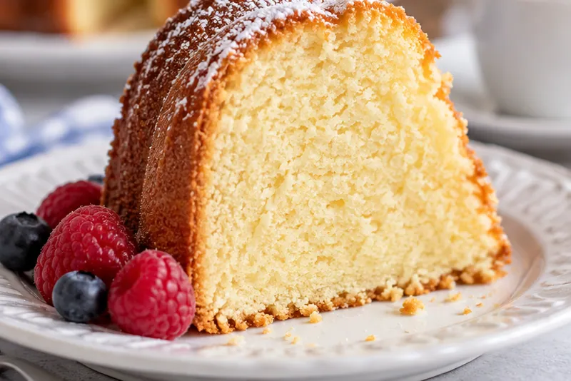 Old Fashioned Pound Cake Recipe, ready to serve