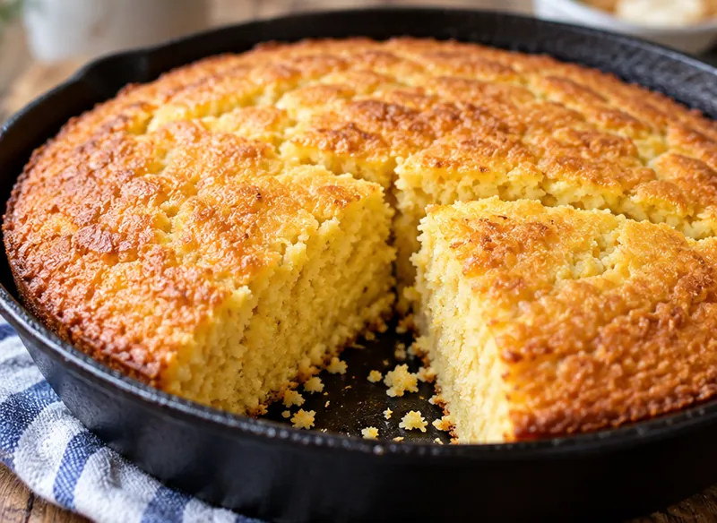 Old Fashioned Sweet Cornbread Recipe, ready to serve