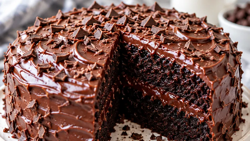 One Bowl Chocolate Fudge Cake