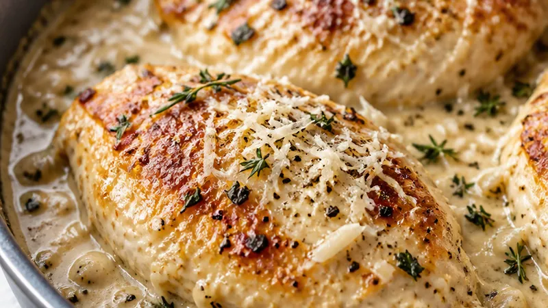 One Pot Creamy Parmesan Chicken Recipe